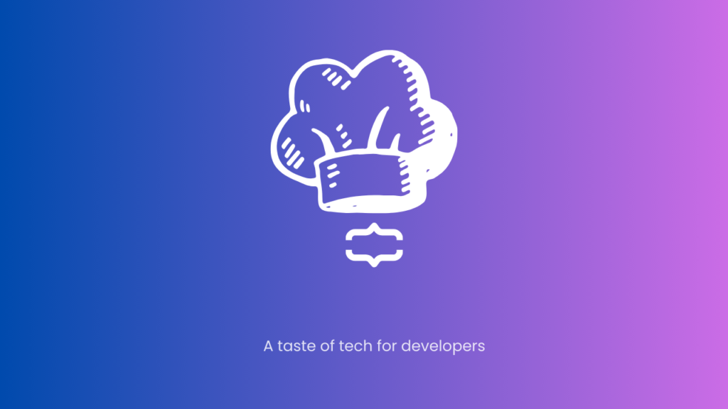 developer cuisine - logo with a chief hat and the text "A taste of tech for developers" under.